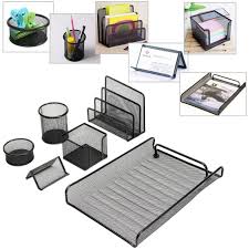Pointer Metallic Desk Organizer - 6 Pieces