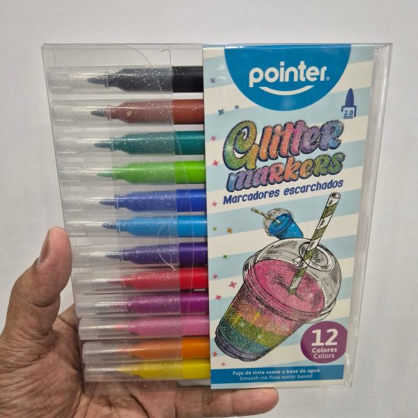 Pointer Glitter Markers 12pk