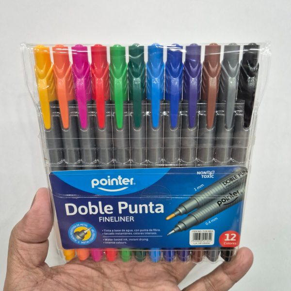 Pointer Double Point Fineliner 12pk