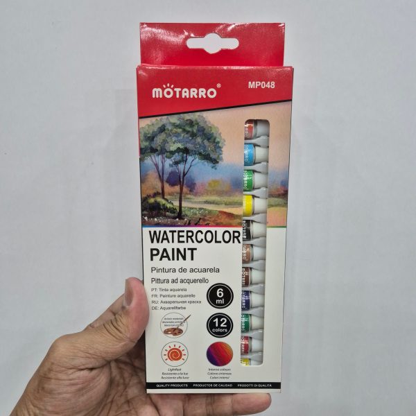 Motarro Watercolor Paint, 6ml, 12 Colors