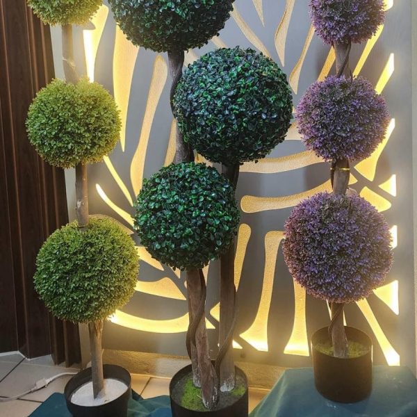 Alternative view of Faux Topiary Plant - 3 Ball Twist - (4ft)