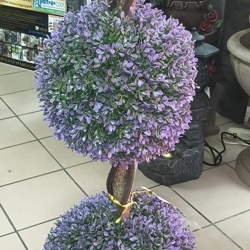 Faux Topiary Plant- Purple Ball - (4ft)
