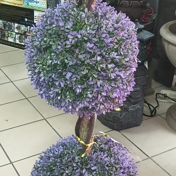 Faux Topiary Plant- Purple Ball - (4ft)