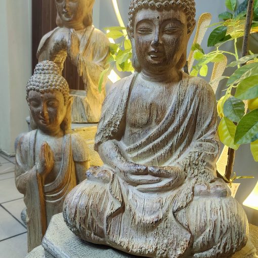Antique Meditating Buddha 18"H x 11"W
