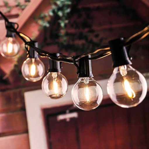 Solar Bistro Light - Warm White - (48ft- 25 bulbs)