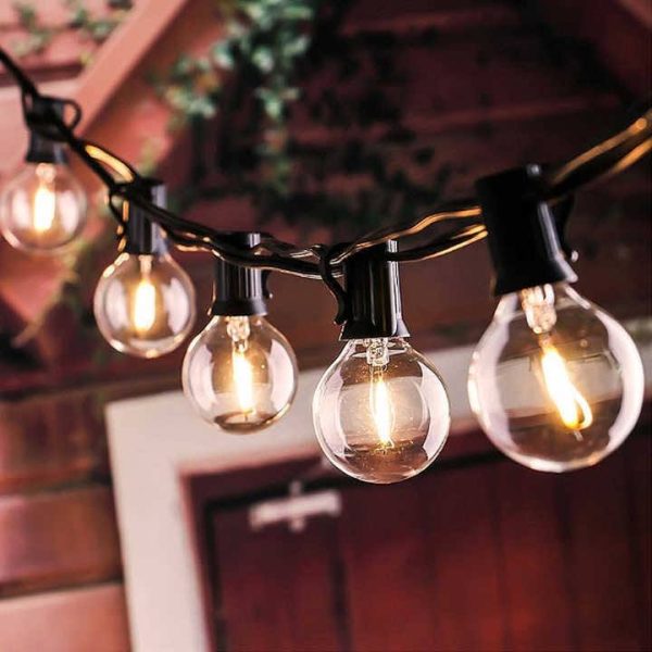 Solar Bistro Light - Warm White - (48ft- 25 bulbs)