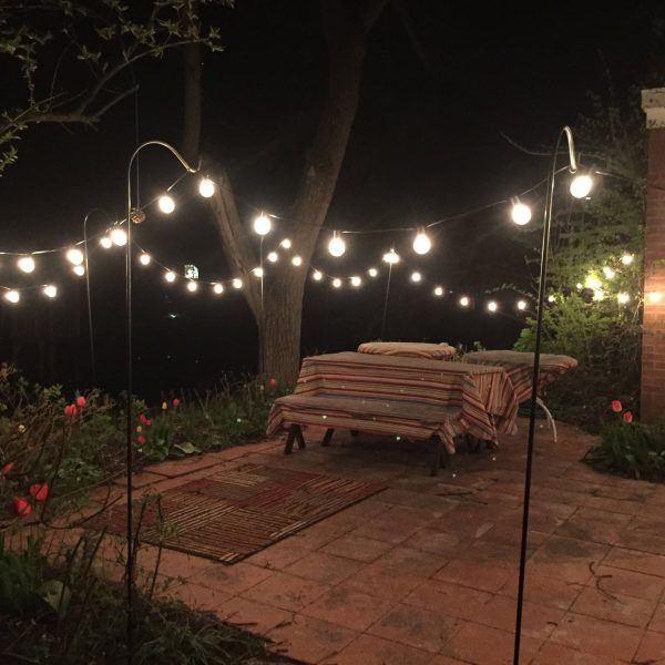 Alternative view of Solar Bistro Light - Warm White - (48ft- 25 bulbs)