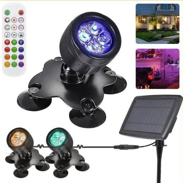 Alternative view of Solar Smart Submersible Light (3 Pieces)
