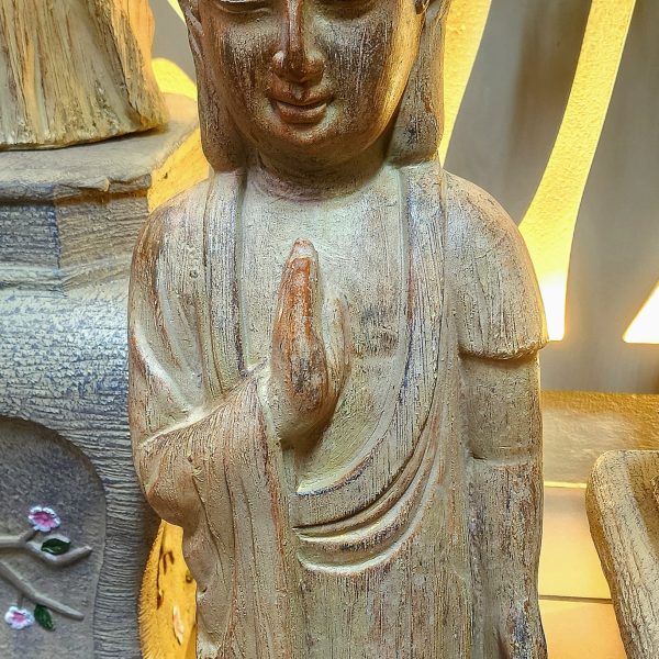 Alternative view of Antique Standing Buddha - 24"H x 9"W