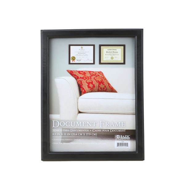 Bazic 8.5" x 11" Multipurpose Document Frame with Glass Cover