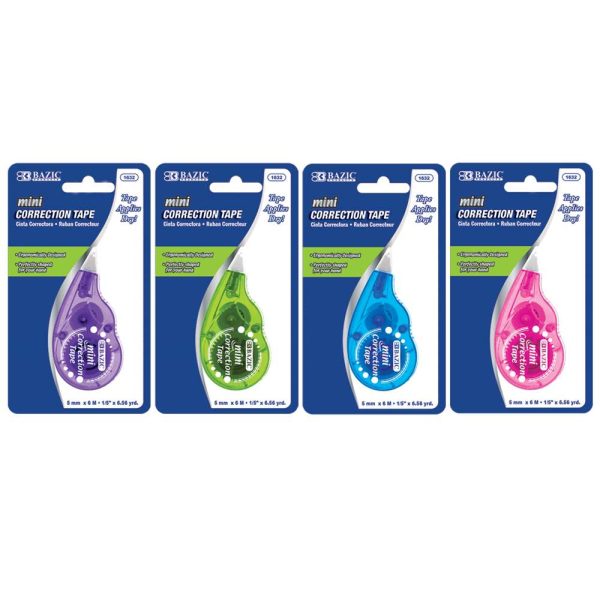 Bazic 5 mm x 236" Fashion Mini Correction Tape