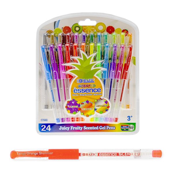 Bazic 24 Scented Essence Gel Pen with Cushion Grip