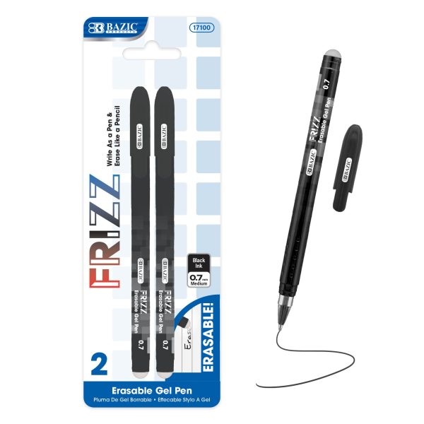 Bazic Frizz Black Erasable Gel Pen
