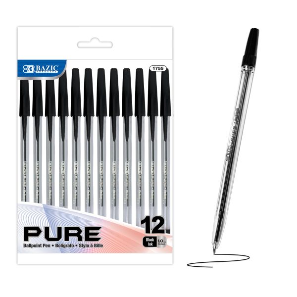 Bazic Pure Black Stick Pen