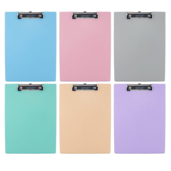 Bazic Pastel Colour PVC Standard Clipboard with Low Profile Clip