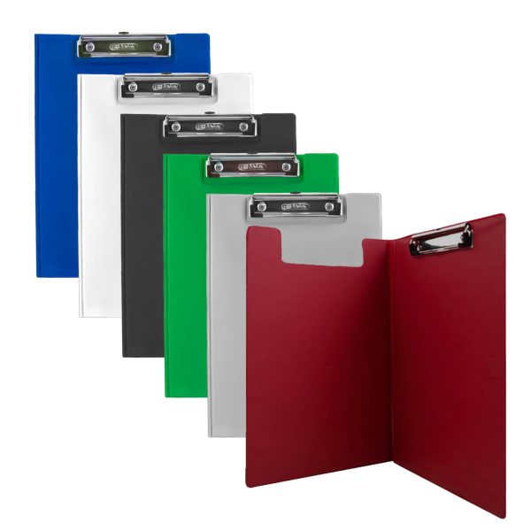 Bazic A4 Size PVC Clip Folder with Low Profile Clip