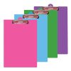 Bazic Bright Colour PVC Standard Clipboard with Low Profile Clip