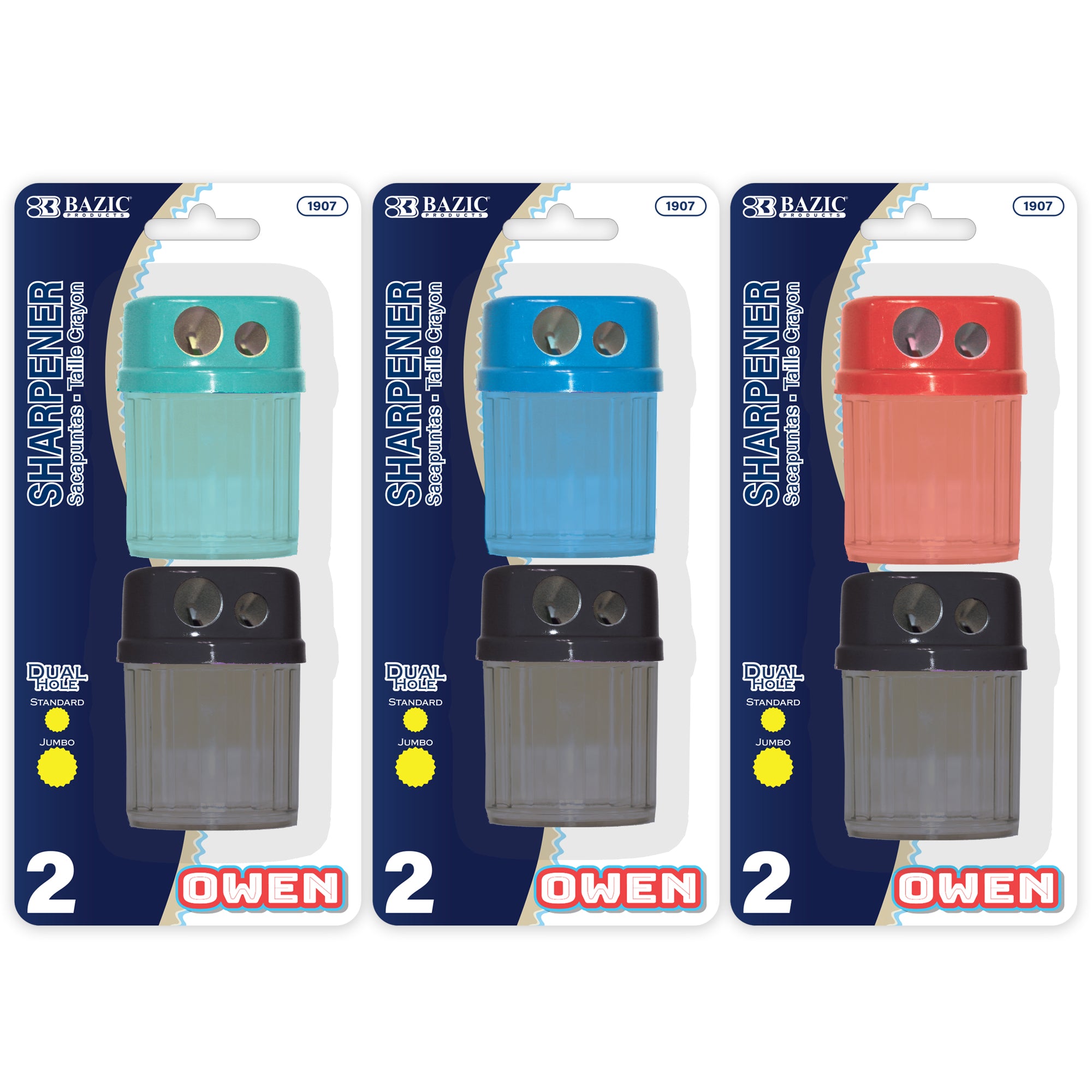 Bazic Dual Blade Sharpener with Round Receptacle