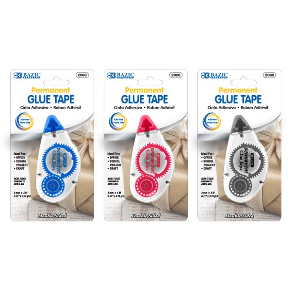 Bazic 8 mm x 8 m Permanent Glue Tape