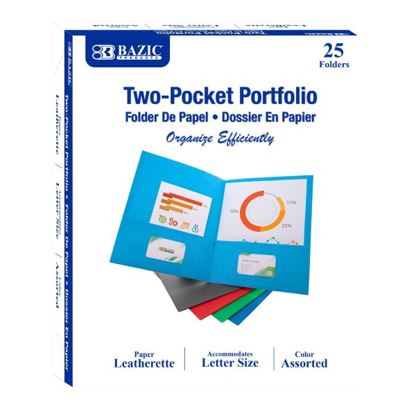 Bazic 2-Pocket Portfolio, 8.5" x 11"