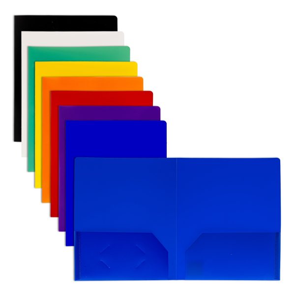 Bazic Solid Colour 2-Pocket Portfolios