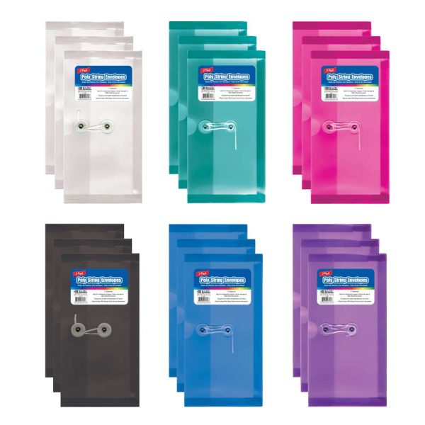 Bazic Coupon / Check Size Poly String Envelope