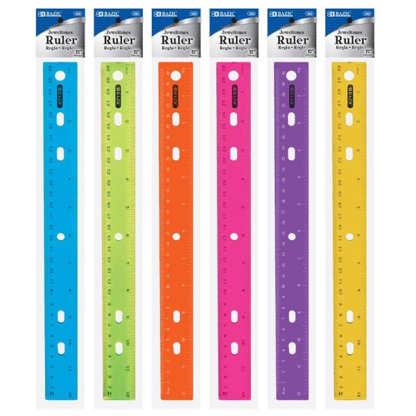 Bazic 12 (30CM) Jeweltones Colour Ruler