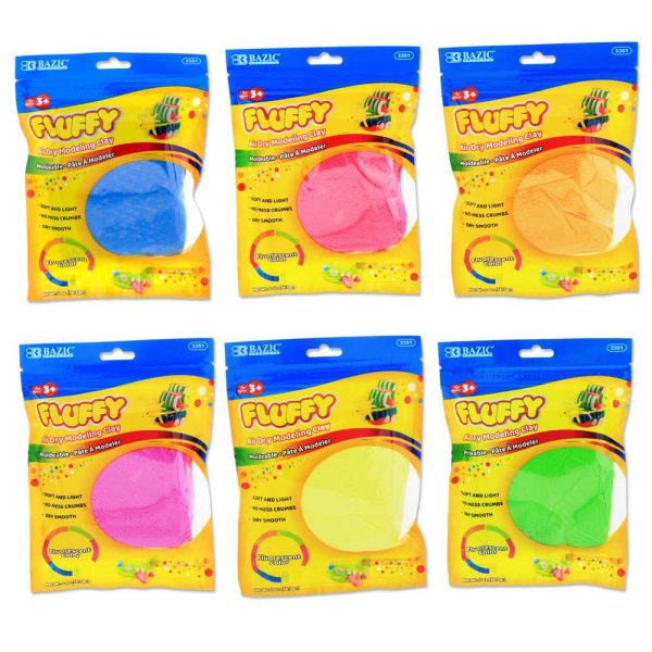 Bazic 2 oz Fluorescent Colours Air Dry Modeling Clay