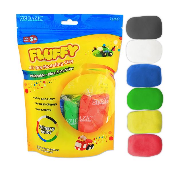 Bazic 0.5 oz 6 Primary Colour Air Dry Modeling Clay