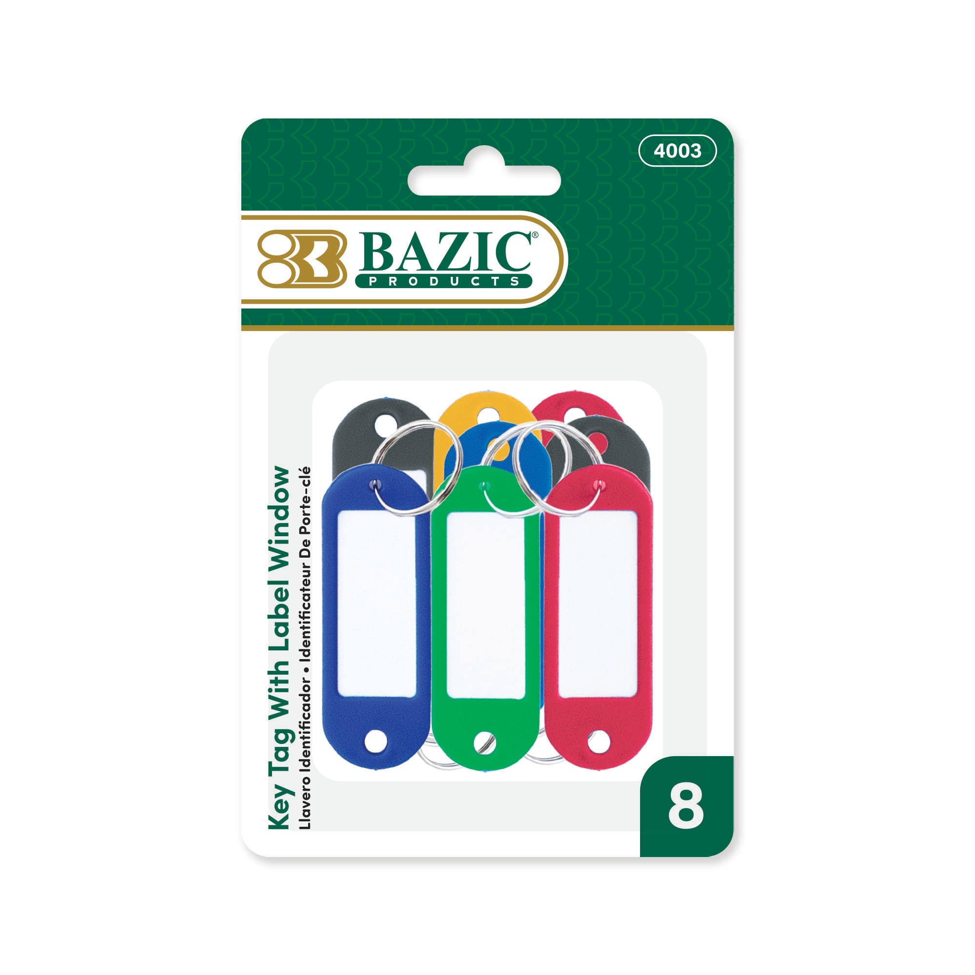 Bazic Key Tag with Label Window