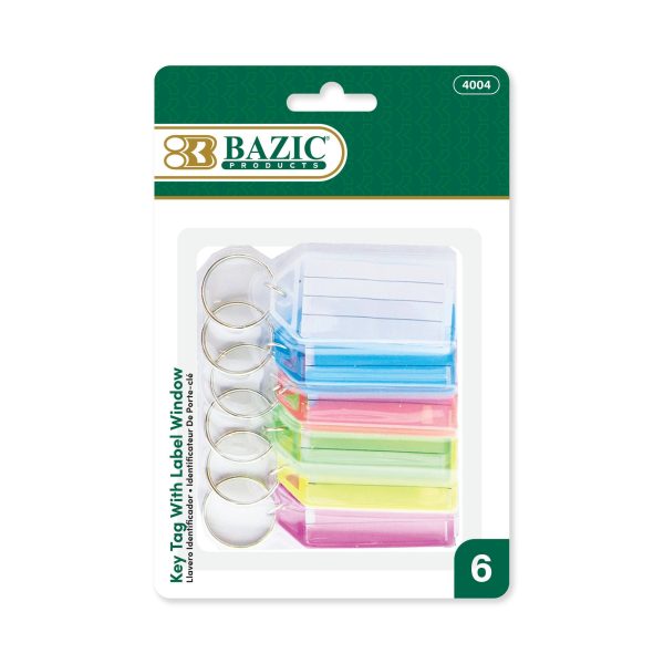Bazic Key Tags with Holder & Label Window
