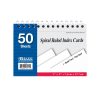 Bazic 50 ct Spiral Bound 3" x 5" Ruled White Index Card