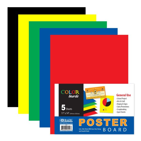 Bazic 11" x 14" Multi Colour Poster Board