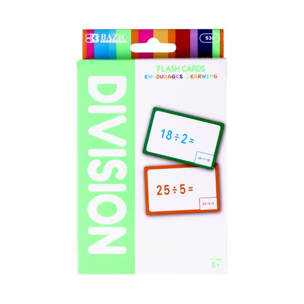 Bazic Division Flash Cards
