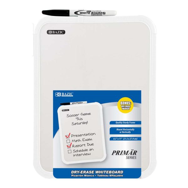 Bazic 8.5" x 11" Dry Erase Board with Marker