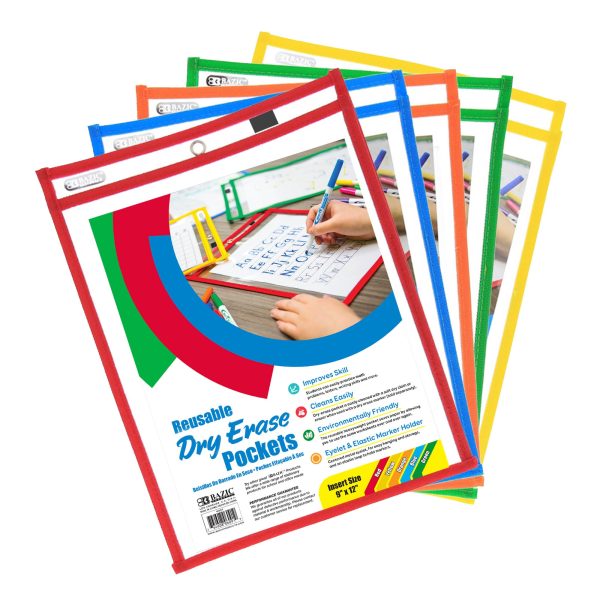 Bazic Reusable Dry Erase Pockets