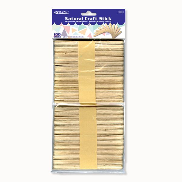 Bazic Natural Craft Stick