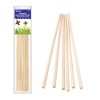 Bazic 3/8" x 12" Round Natural Wooden Dowel (6/Bag)