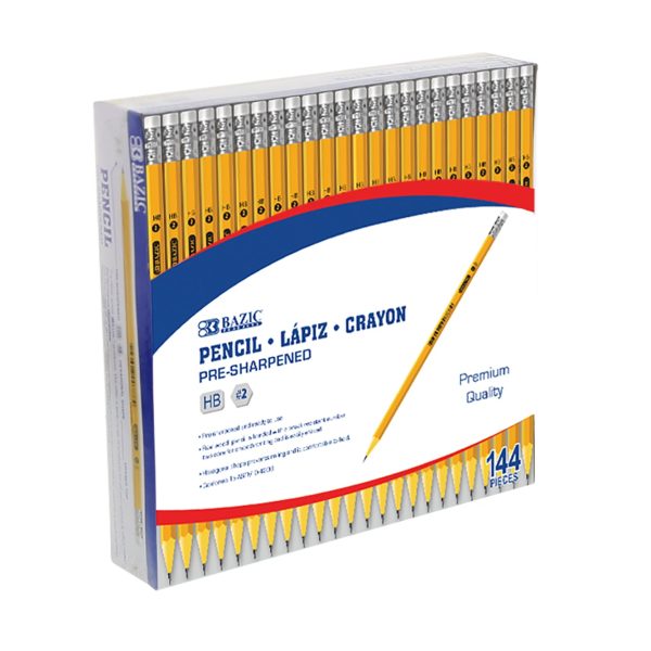 Bazic Pre-Sharpened #2 Premium Yellow Pencils