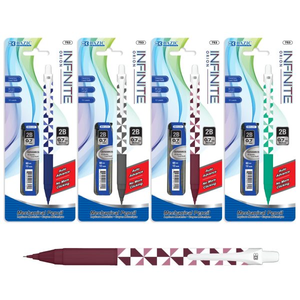 Bazic Infinite Orion 0.7 mm Auto Lead Advance Mechanical Pencil with Ceramics High-Quality Lead