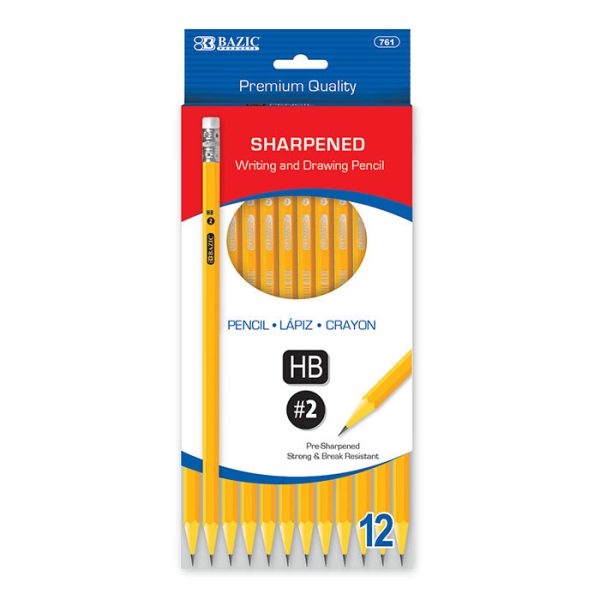 Bazic Pre-Sharpened #2 Premium Yellow Pencil