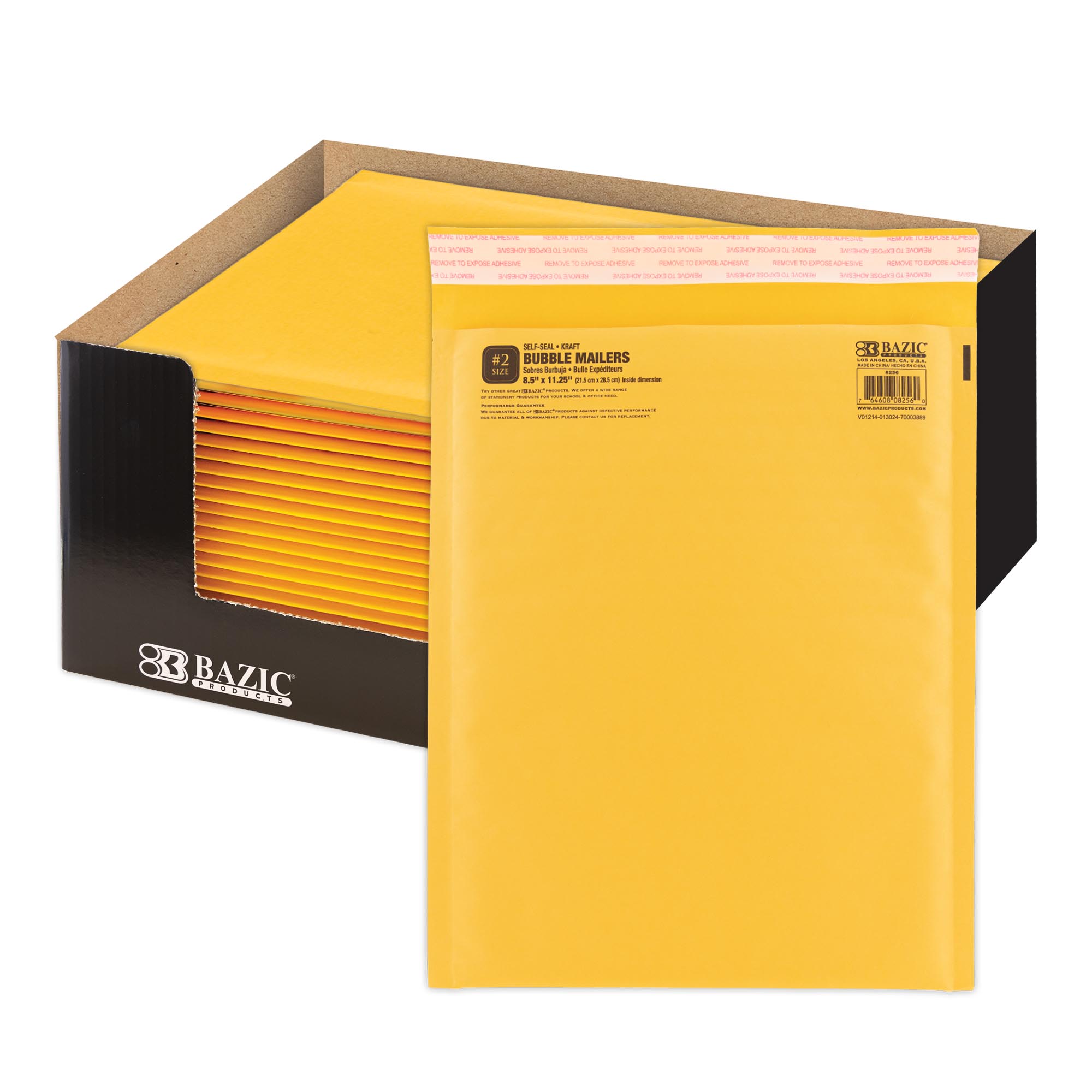 Bazic 8.5" x 11.25" (#2) Self-Seal Bubble Mailers