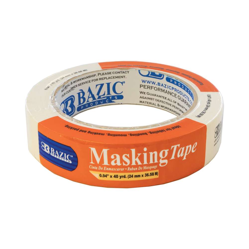 Bazic 0.94" x 1440" (40 Yards) General Purpose Masking Tape