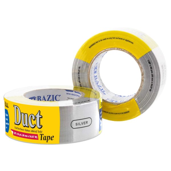 Bazic 1.88" x 60 Yards Silver Duct Tape
