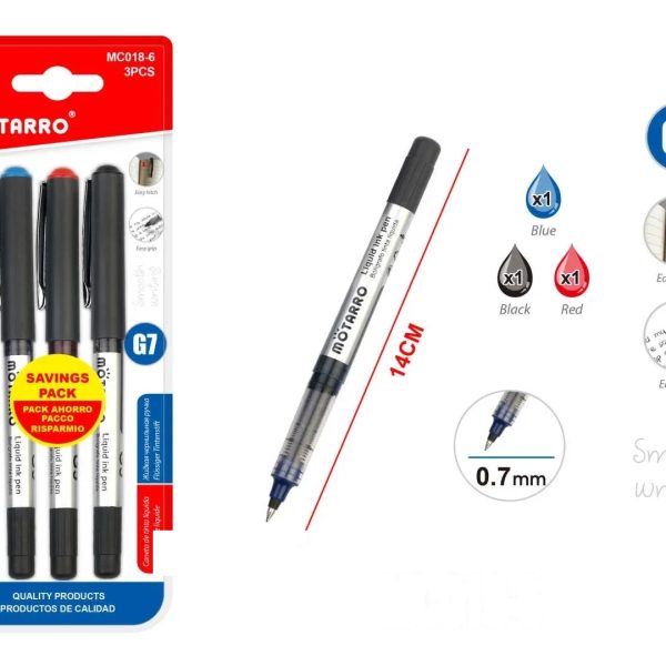 Motarro 3 pcs Liquid Ink Pen