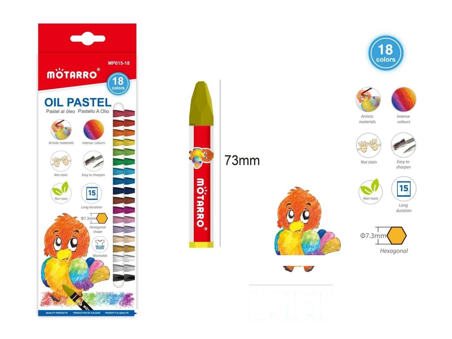 Motarro 18 pcs Oil Pastel