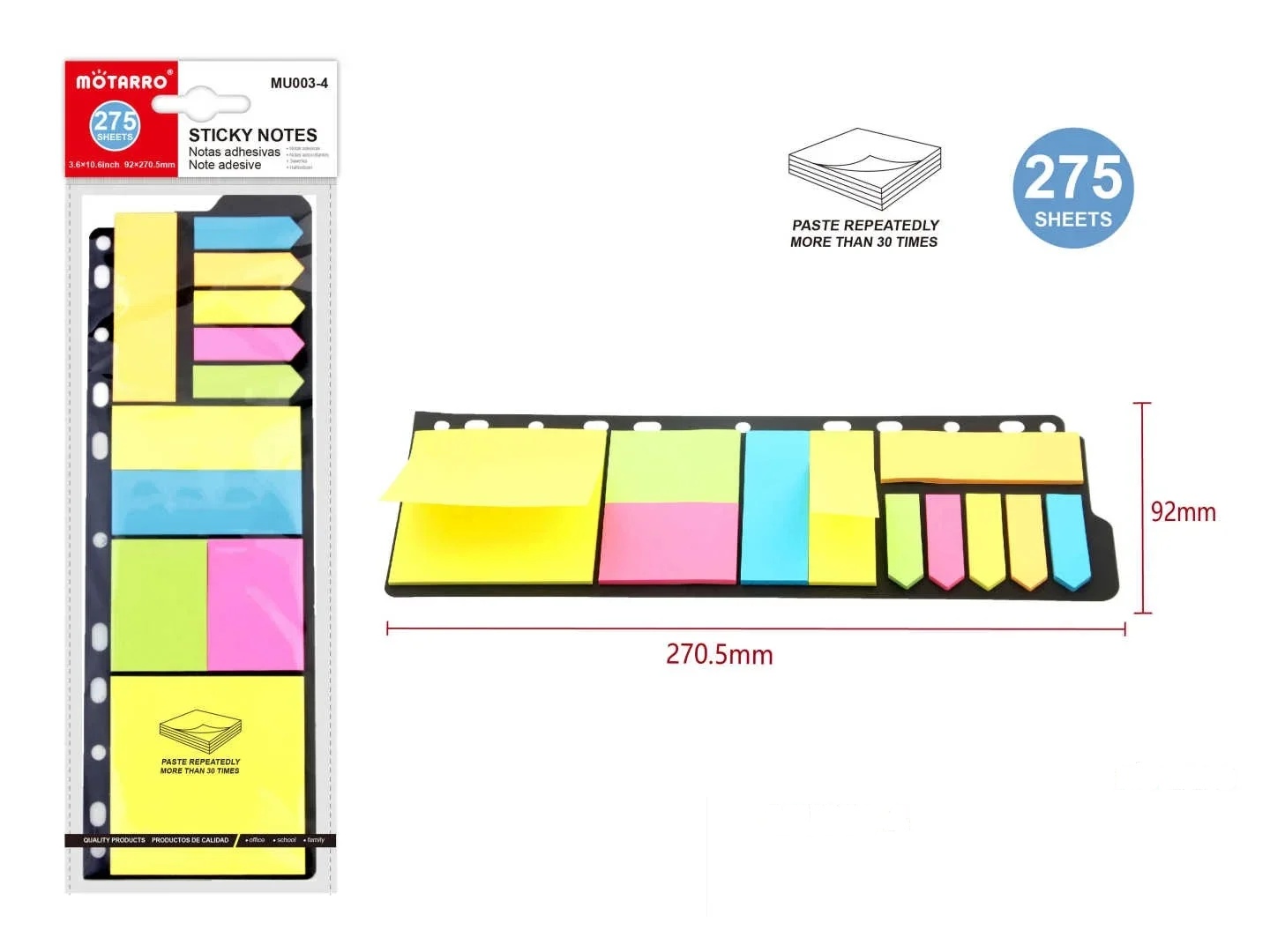 Motarro 275 Sheets Sticky Notes