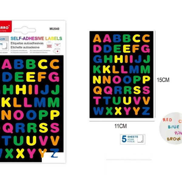 Motarro 5 Sheets Self-adhesive Label - Letters