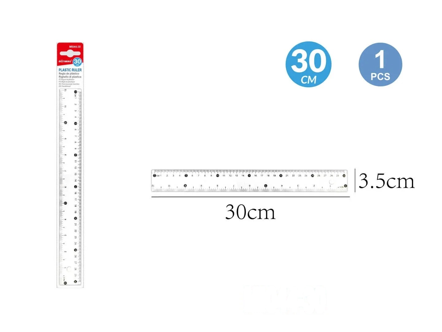 Motarro 30CM Plastic Ruler